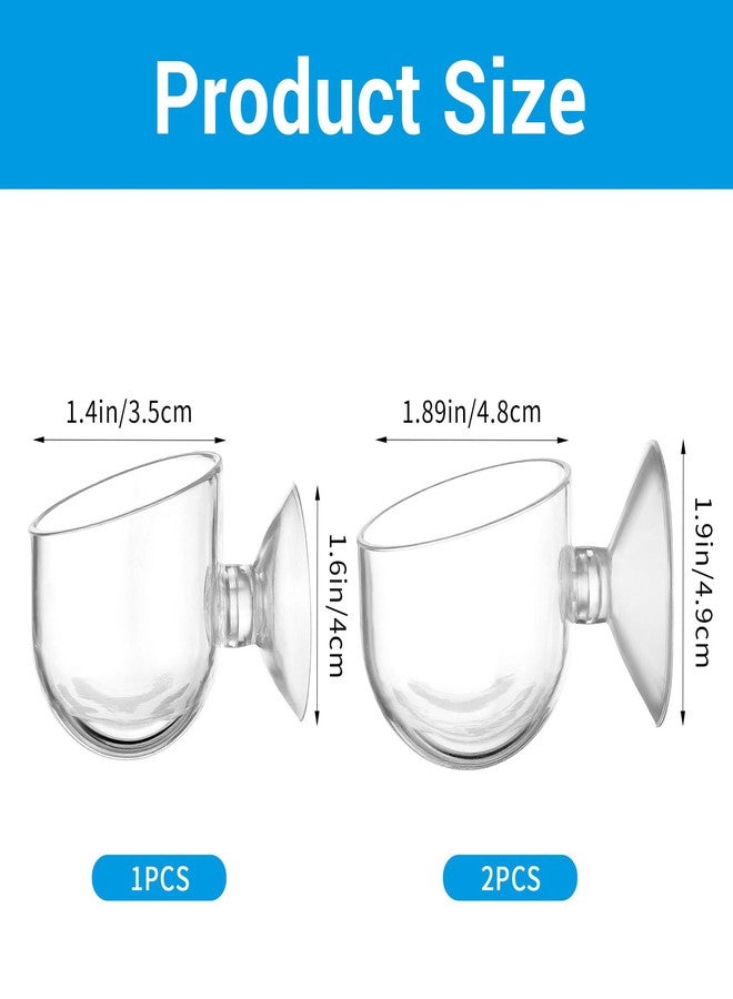 WJIAAA 3 Pcs Aquarium Plant Holder, 2 Sizes Fish Tank Aquatic Plant Pot with Suction Cups, Red Worm Fish Feeder, Acrylic Clear Round Betta Tank Accessories for Water Feature Decoration - Image 5